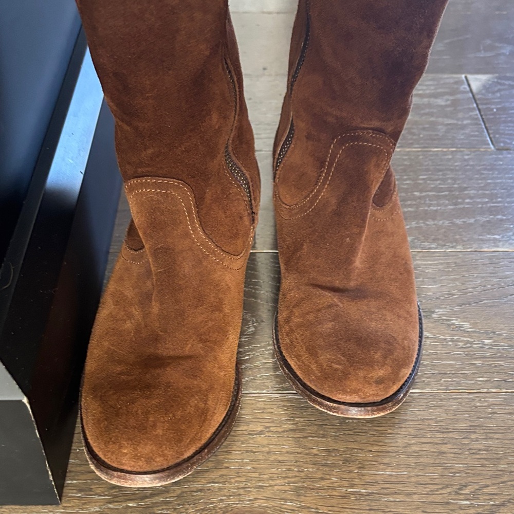 Frye Brown Suede Ankle Boots - Picture 7 of 15